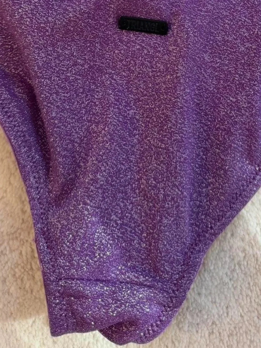 triangl swimwear glitter Purple Bikini Set